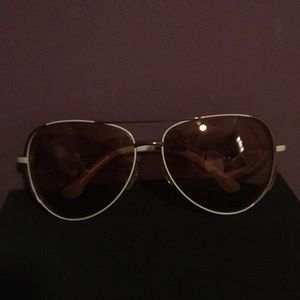 Michael Kors Rose Gold and White sunglasses.